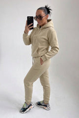 Nude Hoodie & Joggers Tracksuit Set - Bellamy