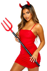 Black & Red Four Piece Halloween Devil Fork Set - Mercy