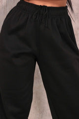 Black Cuffed Joggers - Lizzie