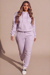 Lilac Hoodie & Joggers Tracksuit Set - Bellamy