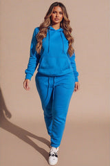 Blue Hoodie & Cuffed Joggers Loungewear Set - Bellamy