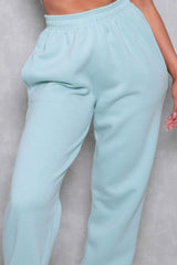 Light Blue Cuffed Joggers - Lizzie