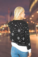 Black Festive Knit Reindeer Royale Christmas Jumper - Jiane