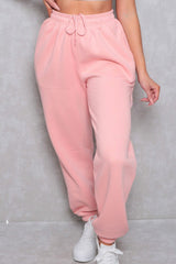 Light Pink Cuffed Joggers - Lizzie