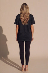 Beige And Black Graphic Oversized T-Shirt Pack Of 2 - Cixo