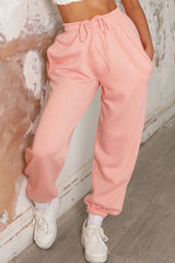 Pink Cuffed Joggers - Paula