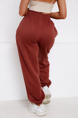 Light Chocolate Cuffed Joggers - Lizzie