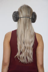 Grey Faux Fur Fluffy Winter Earmuffs- Simkon