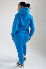Blue Hoodie & Cuffed Joggers Loungewear Set - Bellamy