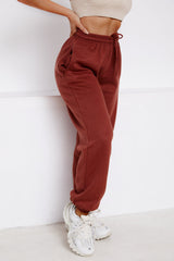Light Chocolate Cuffed Joggers - Lizzie