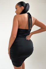 Black Cut Out Bodycon Mini Dress - Cristal