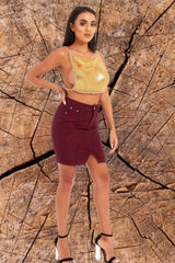 Gold Square Neck Chainmail Crop Top – Savanna