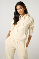 Cream Hoodie & Cuffed Joggers Loungewear Set - Bellamy