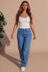 White Ribbed Lace Trim Button Front Vest Top - Vlara