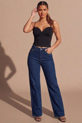 Black Lightweight Padded Sweetheart Neck Strappy Corset Top - Sanira