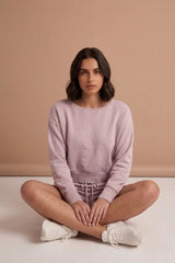 Dusty Pink Knit Jumper and Shorts Set - Rina