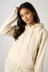 Cream Hoodie & Cuffed Joggers Loungewear Set - Bellamy