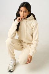 Cream Hoodie & Cuffed Joggers Loungewear Set - Bellamy