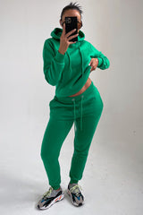 Green Hoodie & Joggers Tracksuit Set - Bellamy