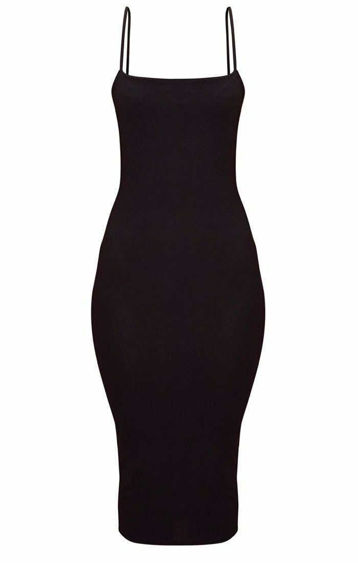 Black Strappy Bodycon Midi Dress | Dresses | Femme Luxe Black Strappy Bodycon Midi Dress | Dresses | Femme Luxe