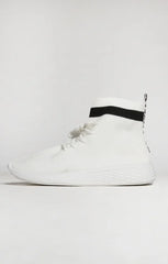 White Lace Up Sock Trainers - Mira