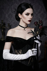 White Halloween Gloves 