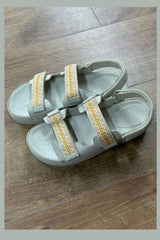 Beige Gladiator Style Flat Sandals - Jessica