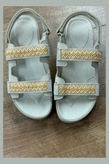 Beige Gladiator Style Flat Sandals - Jessica