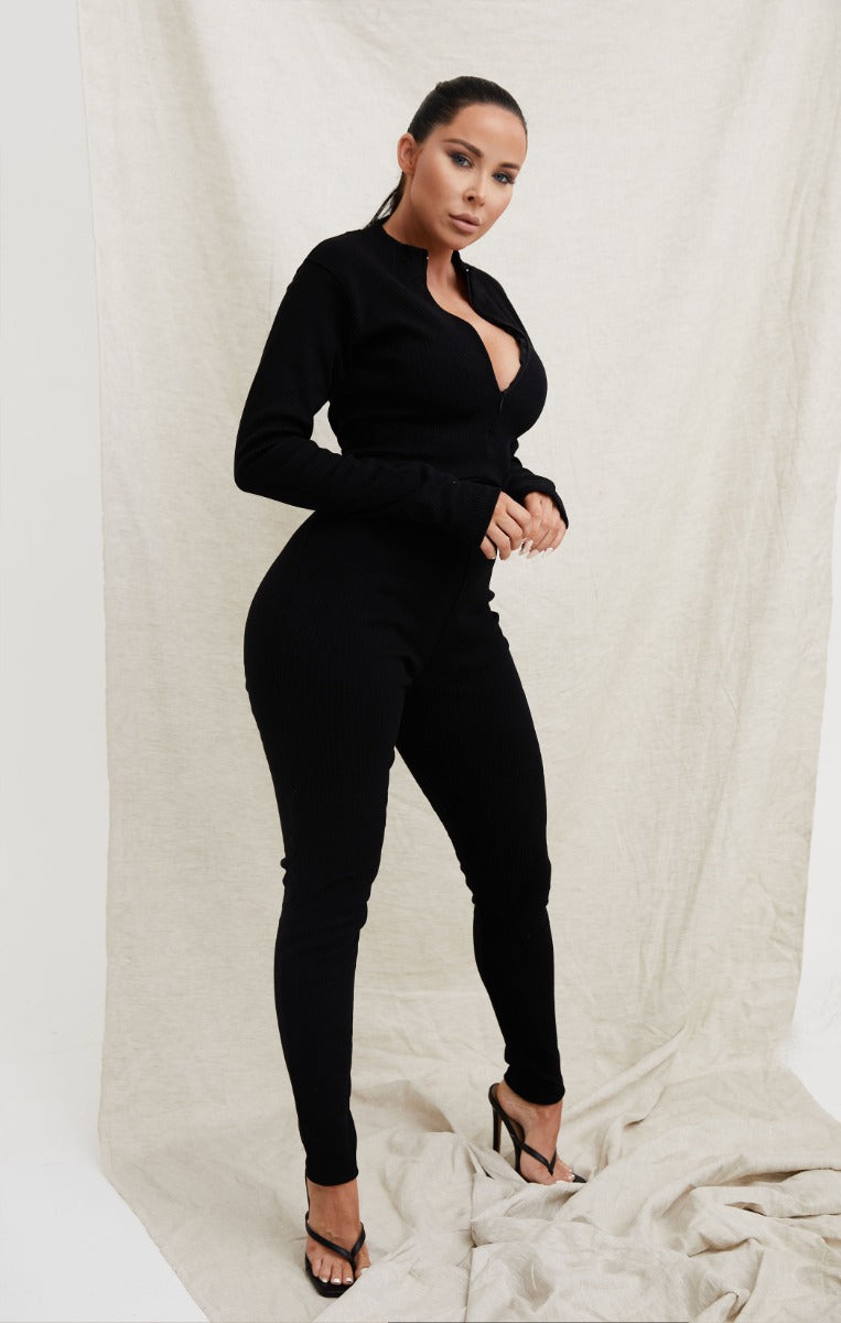 Kim kardashian black jumpsuit online