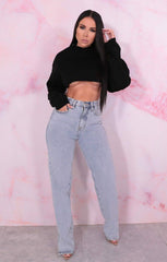 Black extreme 2024 cropped jumper