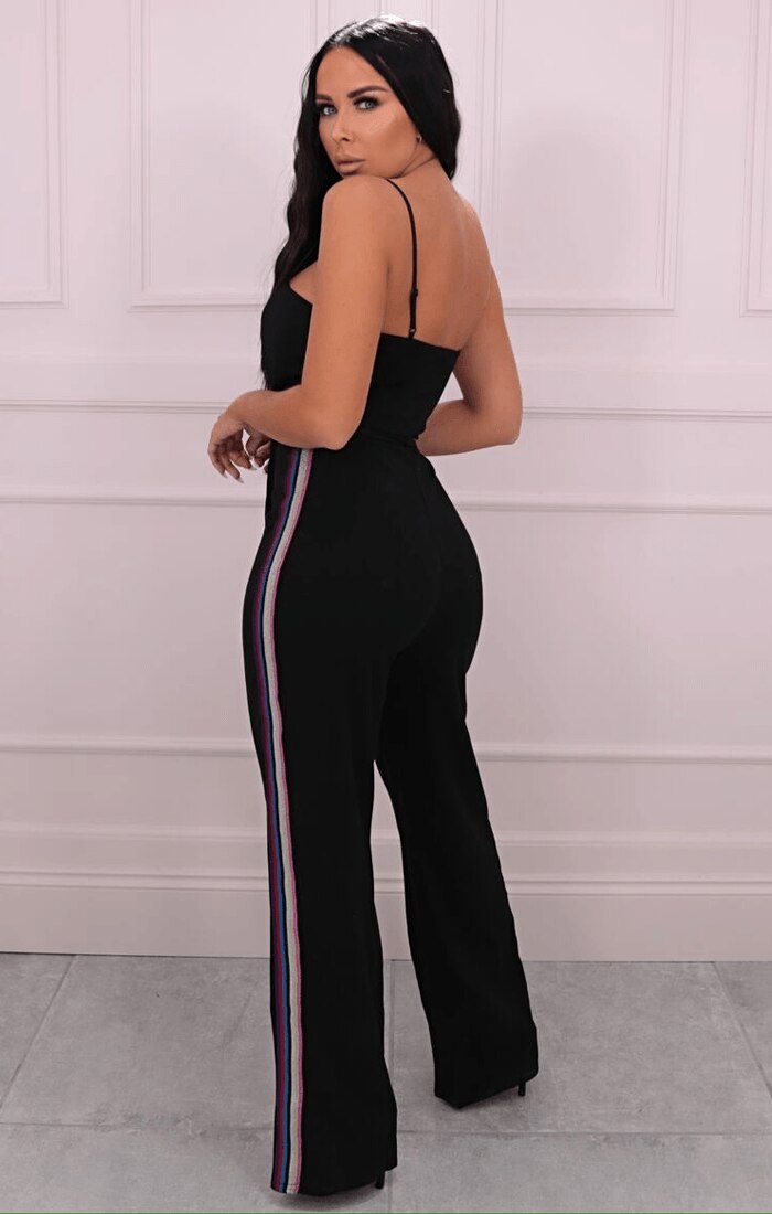 Glitter stripe hot sale jumpsuit