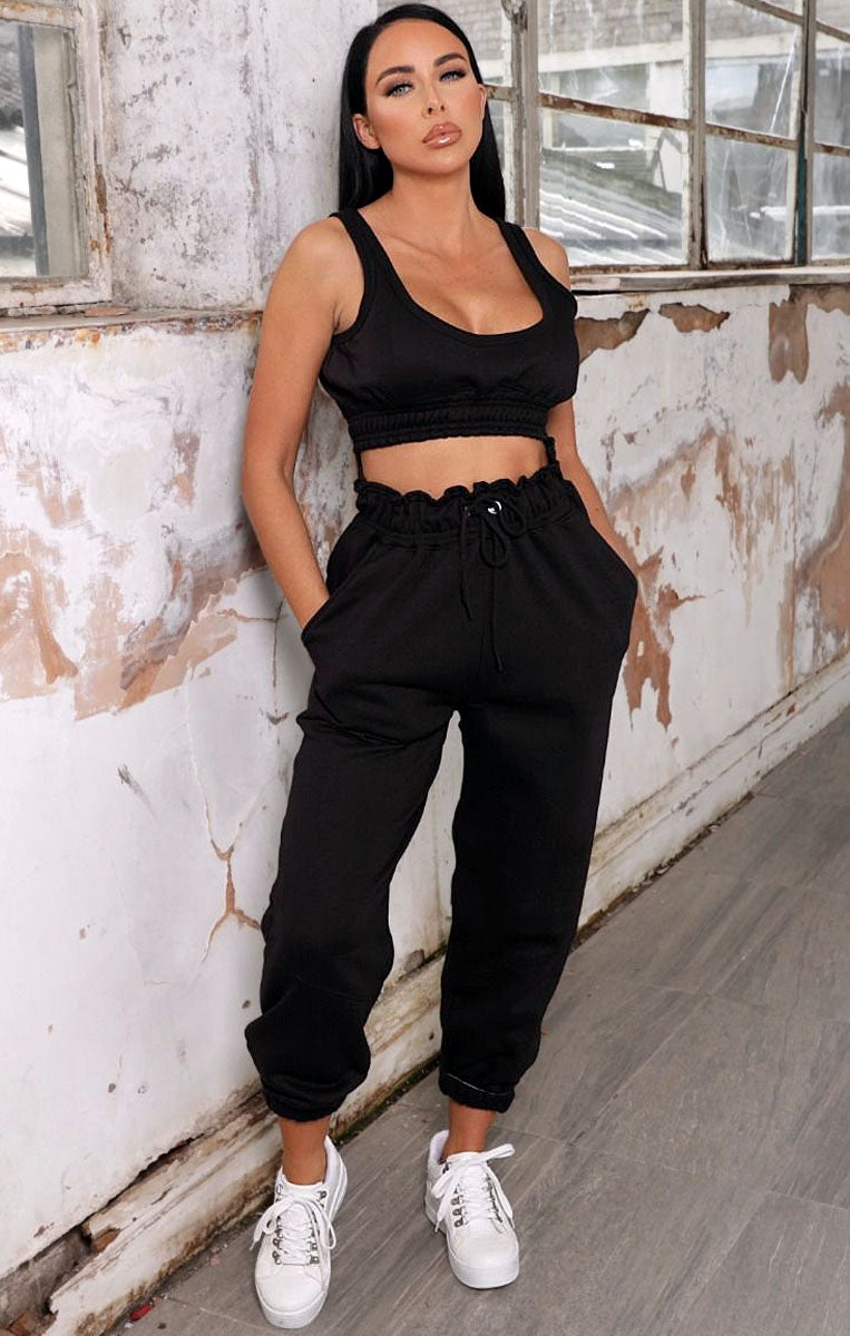 Crop Top And Joggers Crop Top And Cargo Jogger Tracksuit Boohoo CA