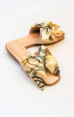 Nude Blush Satin Ribbon Sliders - Vivian