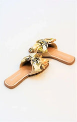 Nude Blush Satin Ribbon Sliders - Vivian