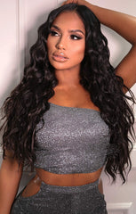 Coffee Brown Thick 20" Synthetic Clip In Wavy Hair Extensions Set - Loren