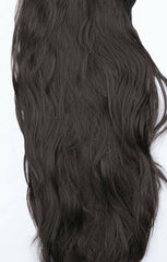 Coffee Brown Thick 20" Synthetic Clip In Wavy Hair Extensions Set - Loren