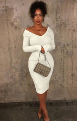 Cream midi jumper dress best sale