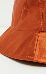 Rust Satin Bucket Hat - Kelton