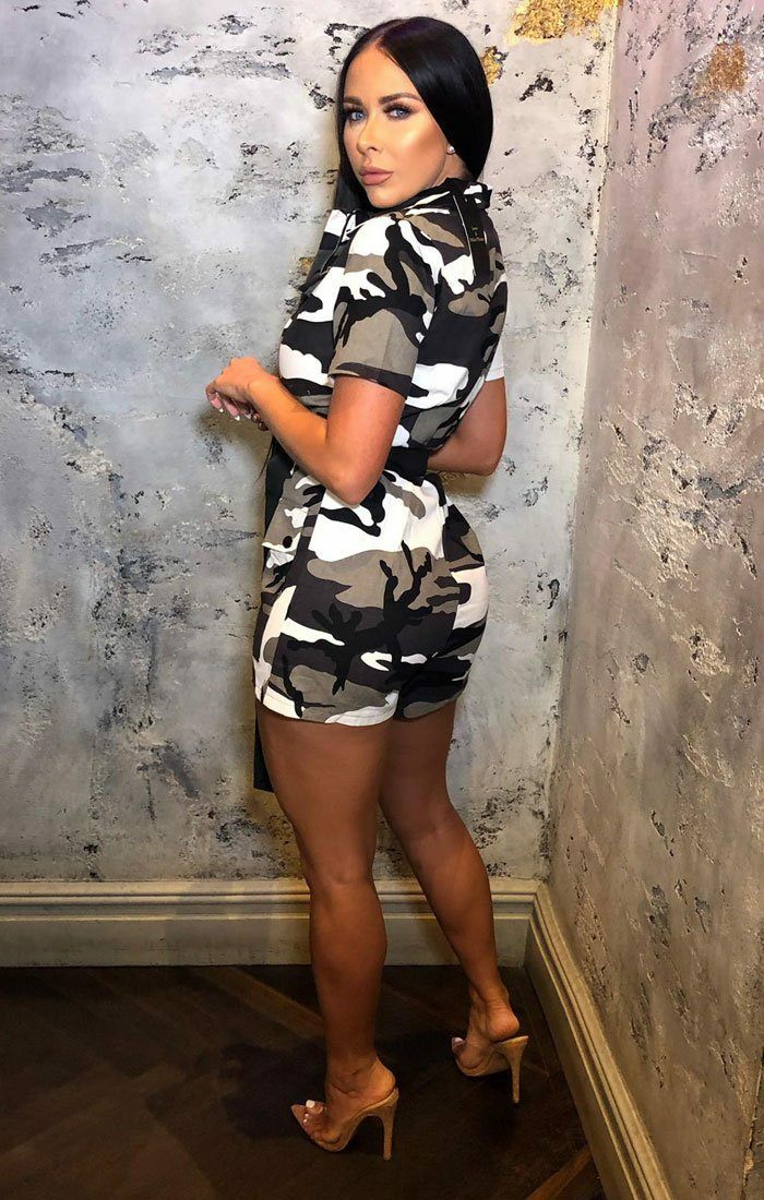 Camo store utility playsuit