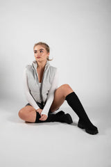 Grey Padded Faux Leather Zip Up Crop Gilet - Tia