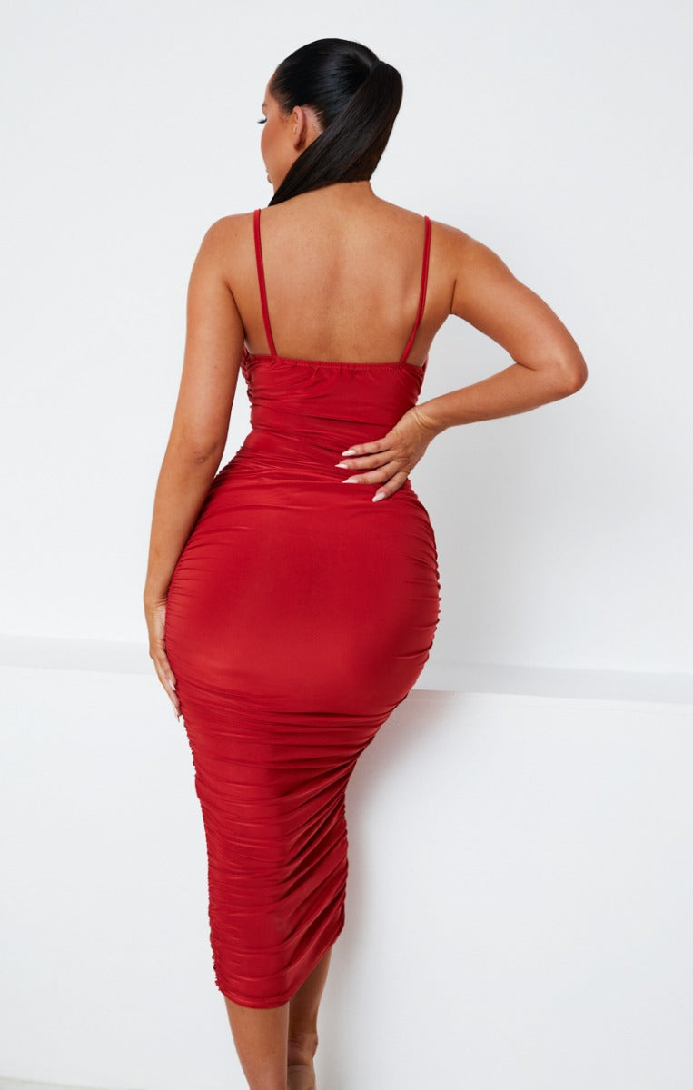 red strappy bodycon dress B Darlin Red Strappy Back Bodycon Dress