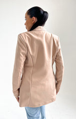 Stone Long Sleeve Pocket Detail Tailored Button Blazer - Ava
