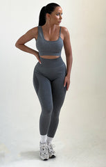 Grey Fitted Activewear Leggings - Inga