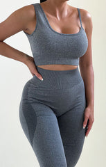 Grey Fitted Activewear Leggings - Inga