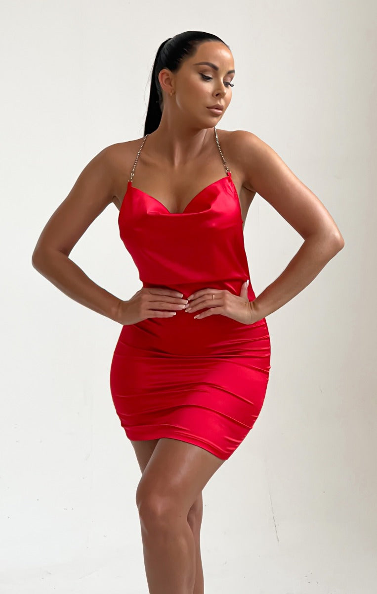 diamante red dress Diamond Maxi Dress Red, S