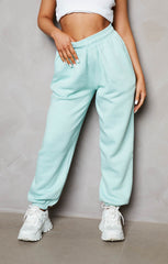 Mint Oversized High Waisted Shirred Drawstring Pocket Detail Cuffed Joggers - Samira