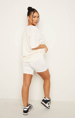 Stone Oversized T-Shirt & Cycling Shorts Co-ord - Zora