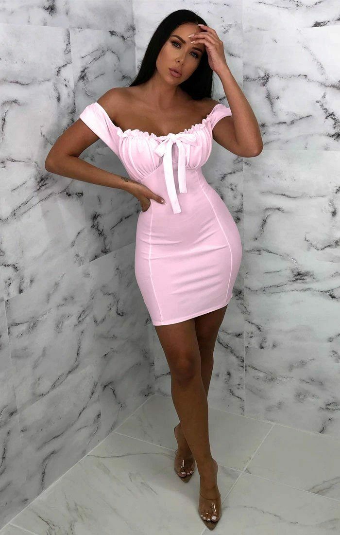 bodycon milkmaid dress White Milkmaid Bardot Bodycon Mini Dress