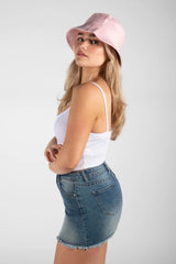 Pastel Pink Reversible Bucket Hat - Adele