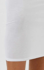 White Square Neck Strappy Midi Dress - Carly